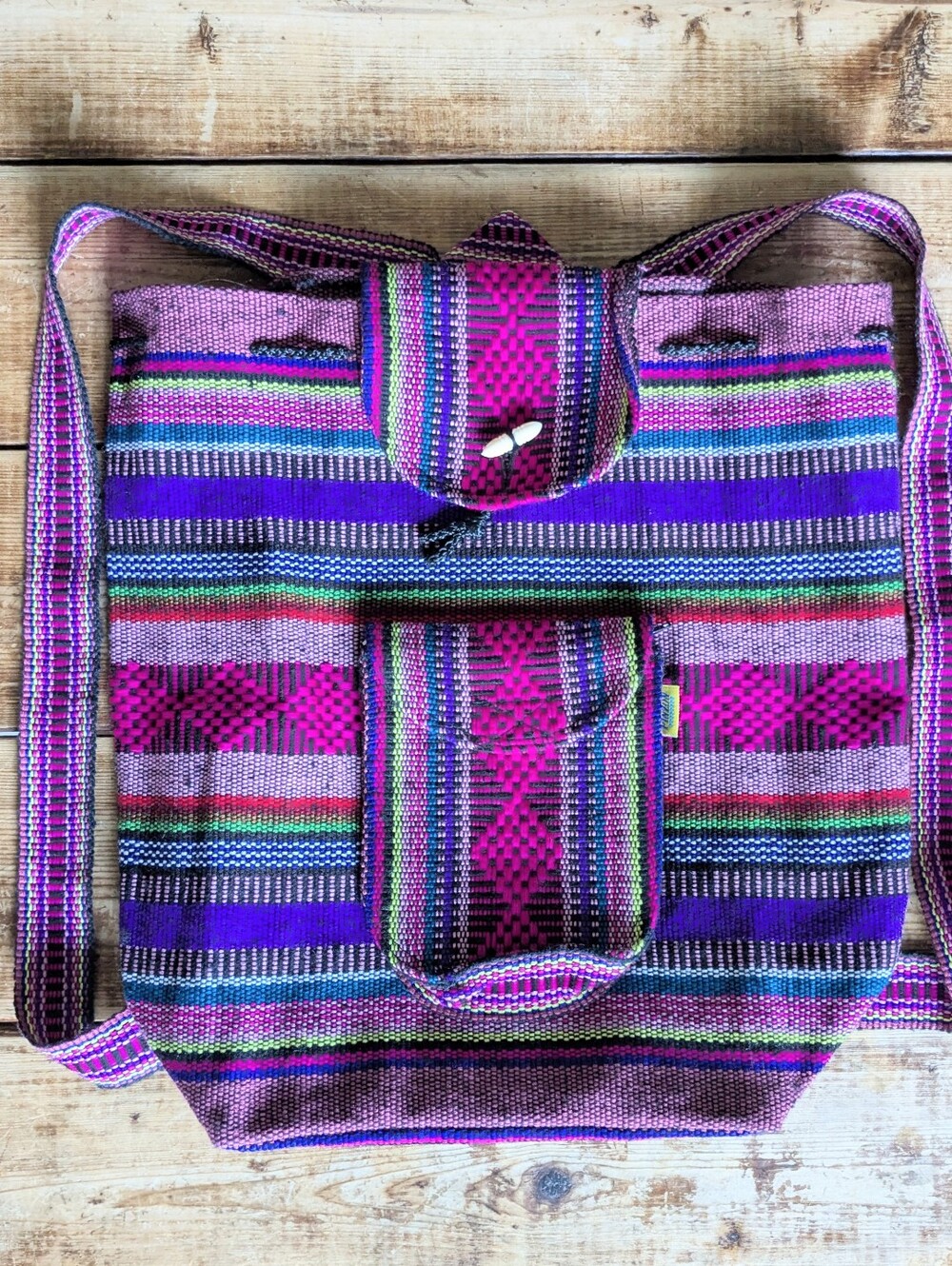 Pinzon 100% Cotton Handmade Mexican Blanket Backpack